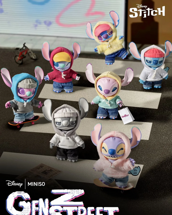 Disney Stitch Gen Z Street Plush Keychain Blind Box
